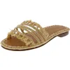 Carrie Forbes Mars Womens Slip On Open Toe Flat Shoes