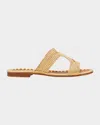 CARRIE FORBES MOHA WOVEN FLAT SANDALS