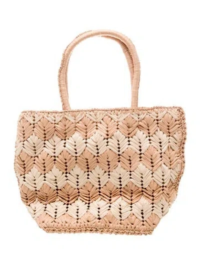 Pre-owned Carrie Forbes Raffia Top Handle Bag In Neutral