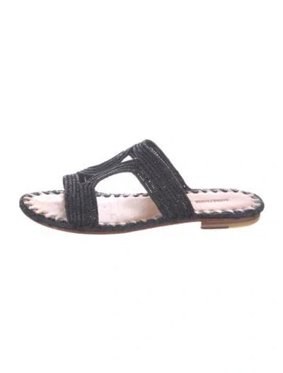 Pre-owned Carrie Forbes Straw Espadrilles In Multi