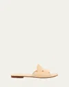 Carrie Forbes Terre Raffia Flat Slide Sandals In Natural