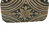 Carrier Co. Women's Embroidered Velvet Clutch Bag In Green In Green