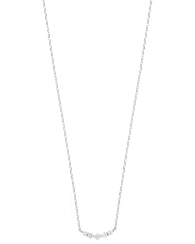 Carriere 14k 0.06 Ct. Tw. Diamond Necklace In Metallic