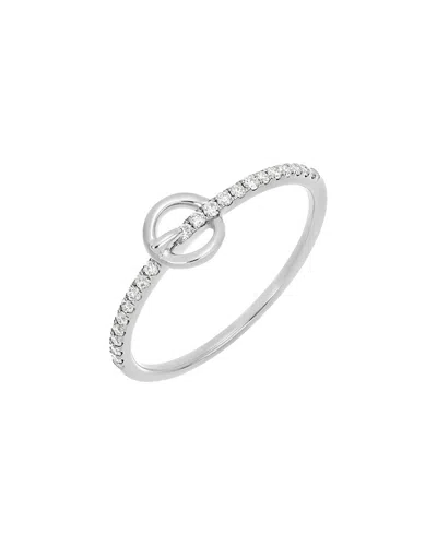 Carriere 14k 0.12 Ct. Tw. Diamond Ring In Metallic