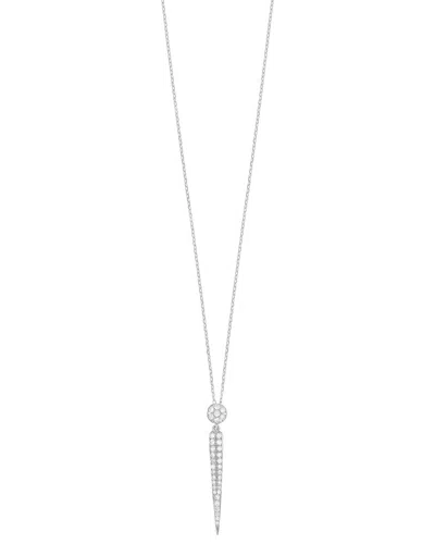 Carriere 14k 0.17 Ct. Tw. Diamond Necklace In Metallic