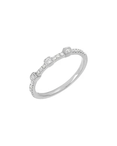 Carriere 14k 0.20 Ct. Tw. Diamond Ring In Metallic