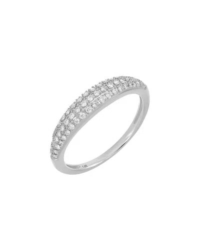 Carriere 14k 0.21 Ct. Tw. Diamond Ring In Metallic