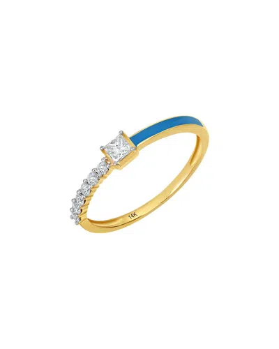 Carriere 14k 0.30 Ct. Tw. Diamond Ring In Blue
