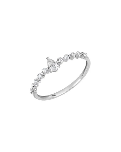 Carriere 14k 0.32 Ct. Tw. Diamond Ring In Metallic