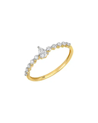 Carriere 14k 0.32 Ct. Tw. Diamond Ring In Metallic