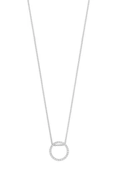 Carriere Jewelry Carrière Jewelry Circle Diamond Pendant Necklace In Metallic
