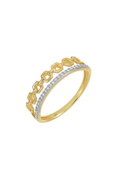 Carriere Jewelry Carrière Jewelry Diamond & Link Ring In 14k Yellow Gold