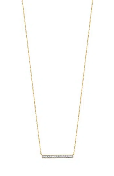 Carriere Jewelry Carrière Jewelry Diamond Bar Pendant Necklace In Gold