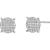Carriere Jewelry Carrière Jewelry Diamond Circle Stud Earrings In Metallic