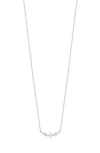 Carriere Jewelry Carrière Jewelry Diamond Curved Bar Pendant Necklace In 14k White Gold
