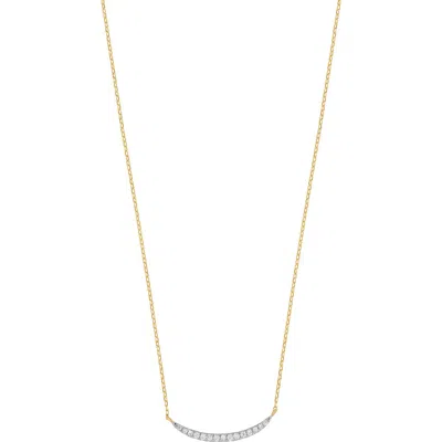 Carriere Jewelry Carrière Jewelry Diamond Curved Pendant Necklace In Gold