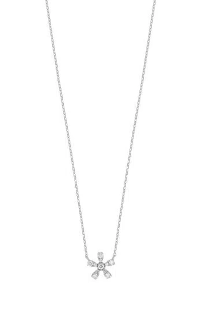 Carriere Jewelry Carrière Jewelry Diamond Flower Pendant Necklace In Metallic