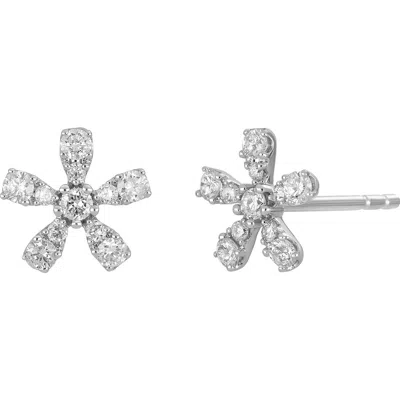 Carriere Jewelry Carrière Jewelry Diamond Flower Stud Earrings In Gray