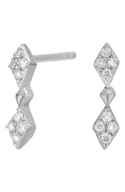 Carriere Jewelry Carrière Jewelry Diamond Geo Drop Earrings In Gray