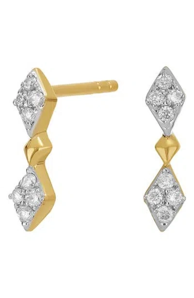 Carriere Jewelry Carrière Jewelry Diamond Geo Drop Earrings In Gold