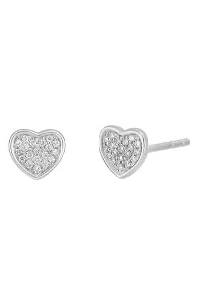 Carriere Jewelry Carrière Jewelry Diamond Heart Stud Earrings In Gray