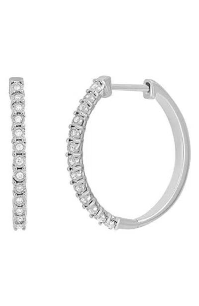 Carriere Jewelry Carrière Jewelry Diamond Hoop Earrings In Metallic