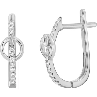 Carriere Jewelry Carrière Jewelry Diamond J-huggie Hoop Earrings In Metallic