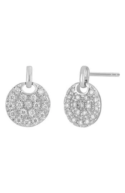 Carriere Jewelry Carrière Jewelry Diamond Pavé Coin Drop Earrings In Metallic