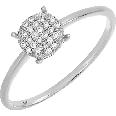 Carriere Jewelry Carrière Jewelry Diamond Pavé Disc Ring In Metallic