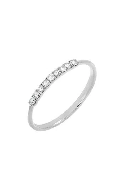 Carriere Jewelry Carrière Jewelry Diamond Stackable Ring In Metallic