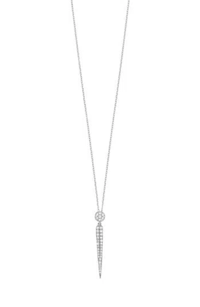 Carriere Jewelry Carrière Jewelry Diamond Stick Pendant Necklace In Metallic