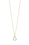 Carriere Jewelry Carrière Jewelry Open Heart Diamond Pendant Necklace In Gray