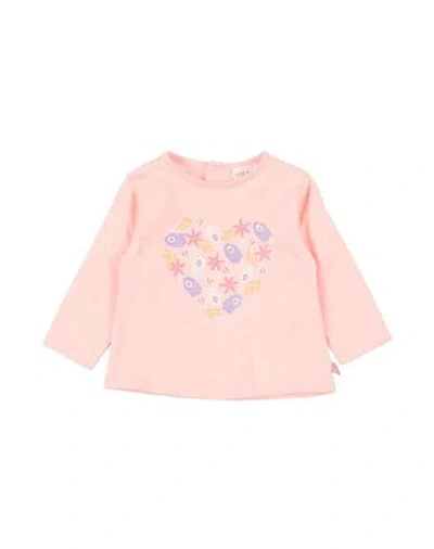 Carrèment Beau Babies' Carrément Beau Newborn Girl T-shirt Blush Size 3 Organic Cotton In Pink