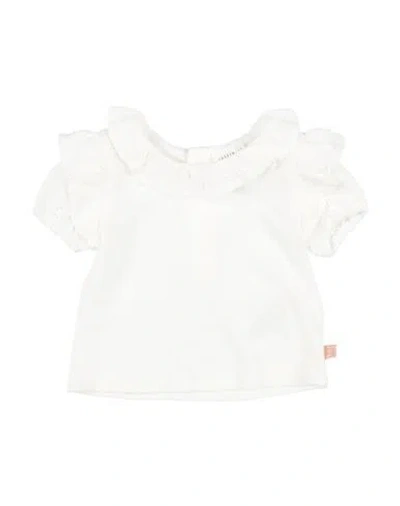 Carrèment Beau Babies' Carrément Beau Newborn Girl T-shirt White Size 3 Cotton