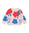Carrèment Beau Cotton Floral Sweater In Pink