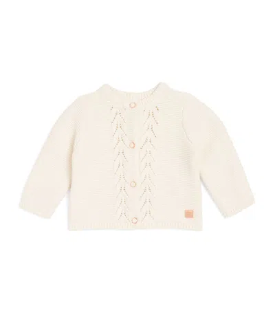 Carrèment Beau Carrement Beau Cotton-wool Cardigan (9 Months) In Ivory