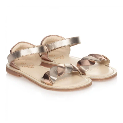 Carrèment Beau Babies' Girls Gold Leather Sandals