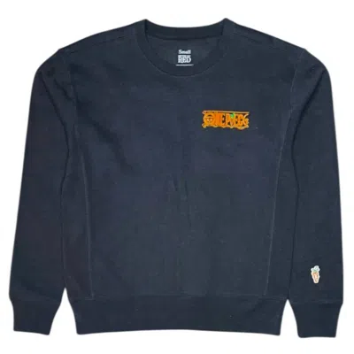 Carrots One Piece Men's Crewneck Sweatshirt In Black In Blue