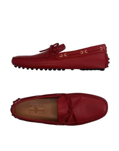 Carshoe Man Loafers Red Size 10.5 Soft Leather