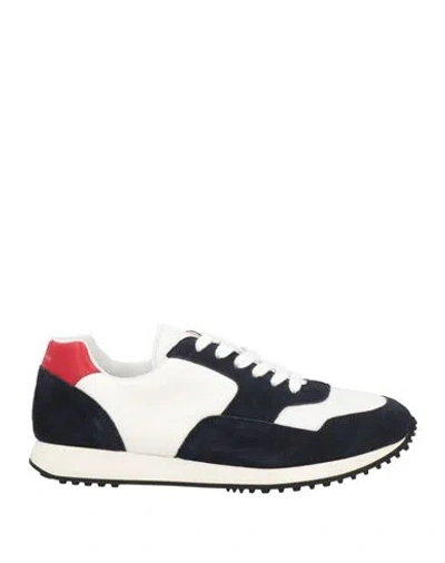 Carshoe Man Sneakers White Size 10 Leather, Textile Fibers
