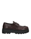 Carshoe Woman Loafers Dark Brown Size 10 Calfskin In Brown