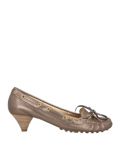 Carshoe Woman Loafers Gold Size 11 Leather