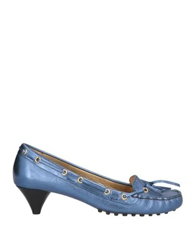 Carshoe Woman Loafers Slate Blue Size 11 Leather