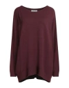 Carta Libera Woman Sweater Burgundy Size 2 Viscose, Polyester, Polyamide In Red