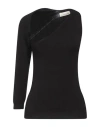 Carta Libera Woman Top Black Size 1 Viscose, Polyester, Polyamide
