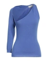 Carta Libera Woman Top Pastel Blue Size 1 Viscose, Polyester, Polyamide