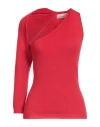 Carta Libera Woman Top Red Size 1 Viscose, Polyester, Polyamide In Red