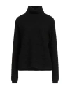 Carta Libera Woman Turtleneck Black Size 2 Viscose, Polyester, Polyamide In Black