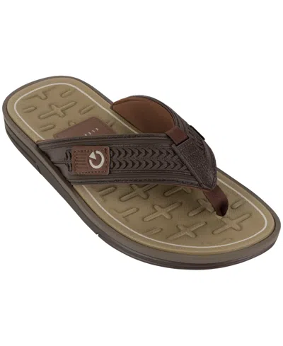 Cartago Men's Lyon Ii Thong Sandals In Animal Print