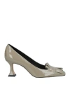 Cartechini Woman Loafers Dove Grey Size 7 Leather In Grey